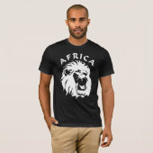 T-shirt Visage du lion rugissant | Afrique (Devant entier)