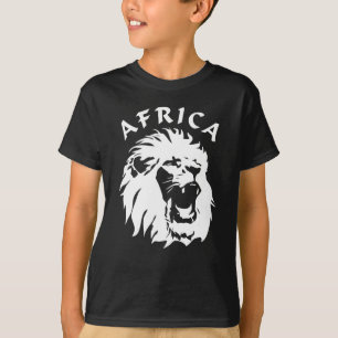 T-shirt Visage du lion rugissant Afrique