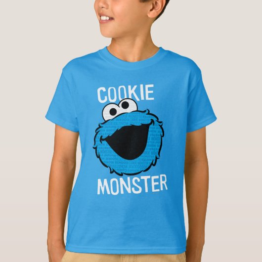 T-shirt Visage du Motif du monstre de cookies (Devant)