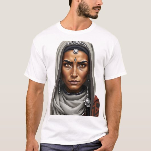 T-shirt Visage d'une femme tribale berbère (Devant)