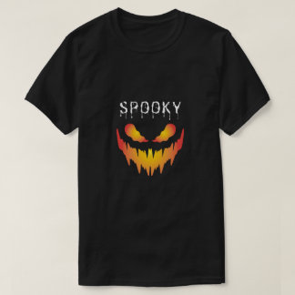 T-shirt Visage effrayant enflammé – Conception graphique H
