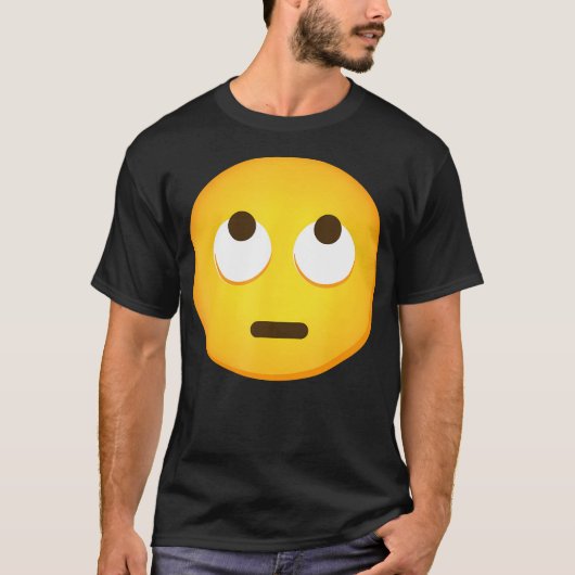 T-shirt Visage Emoticon Avec Roulement Oeil Oeil Roulant É (Devant)