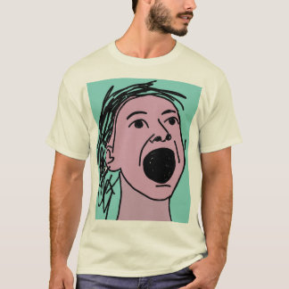 T-shirt Visage Expressionniste Criant Abstrait Rétro Graph