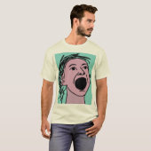 T-shirt Visage Expressionniste Criant Abstrait Rétro Graph (Devant entier)