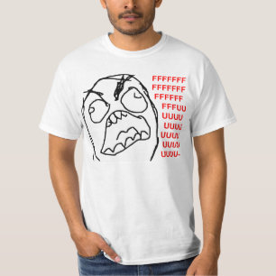 T-shirt Visage fâché Meme de rage de Fuu Fuuu de type de