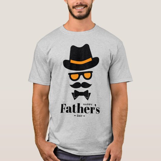 T-shirt Visage gentil Gentleman avec Casquette, verre de s (Devant)