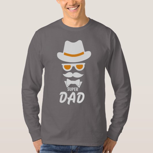 T-shirt Visage Gentleman mignon avec moustaches, Casquette (Devant)