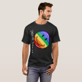 T-shirt Visage heureux de fierté drôle d'arc-en-ciel (Devant entier)