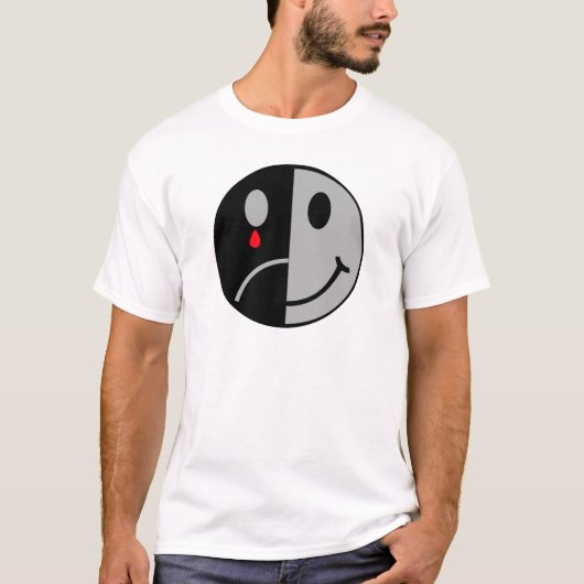 T-shirt Visage heureux et triste (Devant)