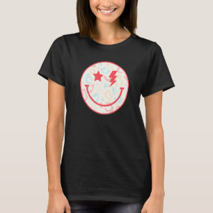 T-shirt Visage Heureux Floral Esthétique Préppy Visage Sou