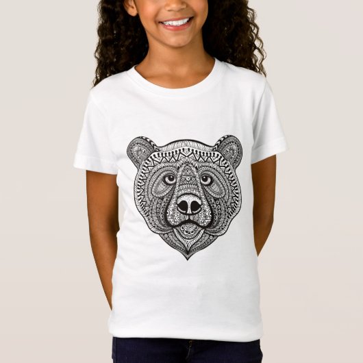 T-Shirt Visage inspiré d'ours (Devant)
