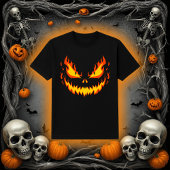 T-shirt Visage Jack-O-Lanterne