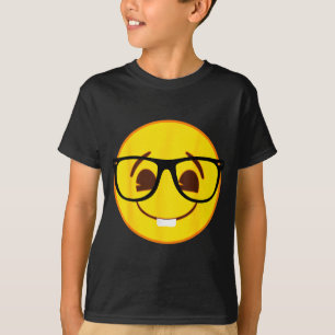 T-shirt Visage Jaune Souriant Gles Nerd Emoji Officiel 