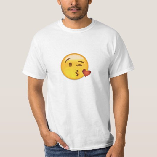 T-shirt Visage jetant un baiser Emoji (Devant)