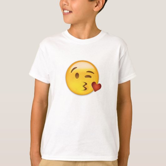 T-shirt Visage jetant un baiser Emoji (Devant)