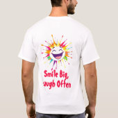 T-shirt Visage joyeux et dynamique avec éclaboussure de co (Dos)