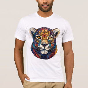 T-shirt Visage majestueux de léopard
