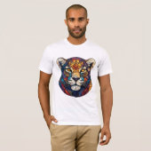 T-shirt Visage majestueux de léopard (Devant entier)