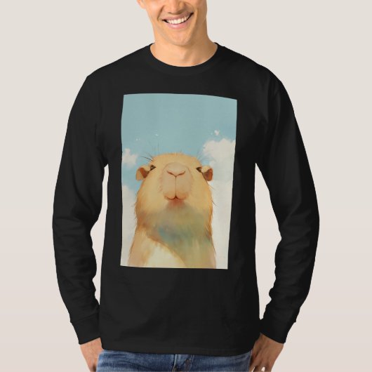 T-shirt Visage mignon de capybara (Devant)