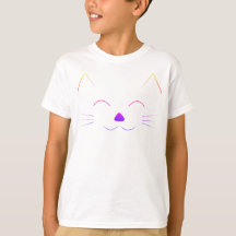 Visage mignon de chat - multicolore