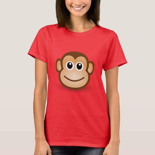 T-shirt Visage mignon de singe (Devant)