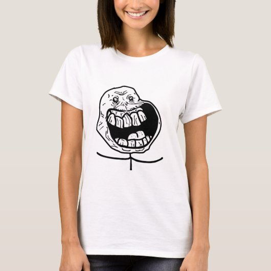 T-shirt visage pour toujours seul (Devant)