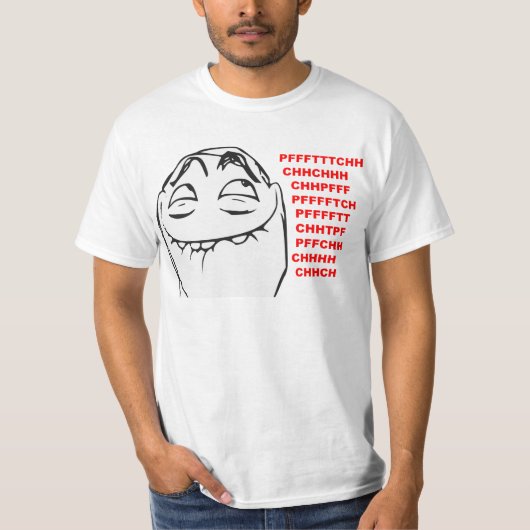 T-shirt Visage riant Meme comique de rage de PFFTCH (Devant)