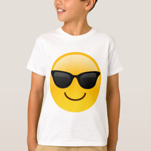 T-shirt Visage souriant avec lunettes de soleil Cool Emoji