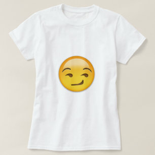 T-shirt Visage souriant d'un air affecté Emoji