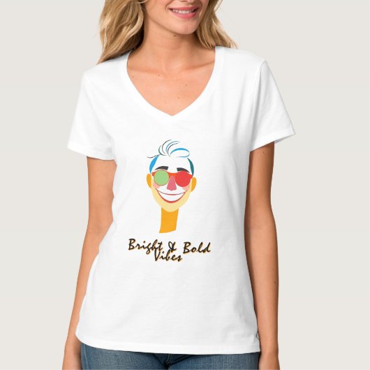 T-shirt Visage souriant et vif (Devant)