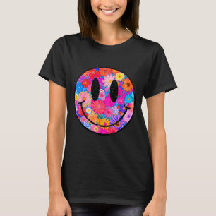 T-shirt Visage Souriant Fleur de Daisy Rétro Heureux Esthé