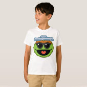 T-shirt Visage souriant Oscar avec lunettes de soleil (Devant entier)
