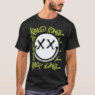 T-shirt Visage Souriant Yeux Croisés streetwear
