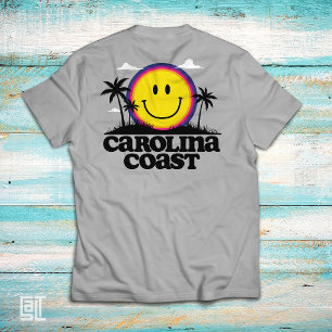 T-shirt Visage Sourire Tropical Côte Caroline Heureux