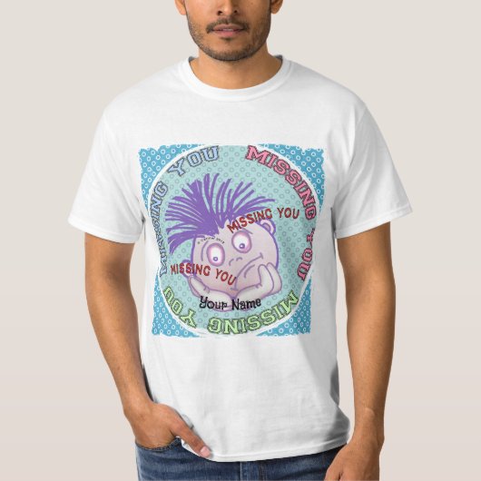 T-shirt visage tu me manques (Devant)