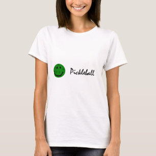T-shirt Visage vert drôle de Pickleball