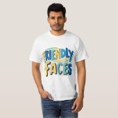 T-shirt Visages conviviaux (Devant entier)