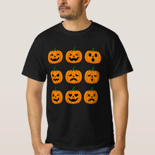 T-shirt Visages de citrouille mignons pour Halloween