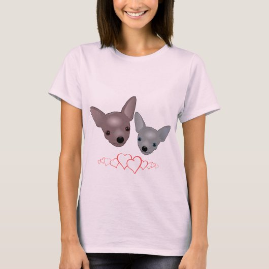T-shirt Visages mignons de chiwawa (Devant)
