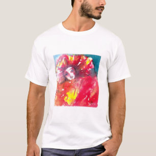 T-SHIRT VISAGES VÉNITIENS DE MASCARADE - MASQUE EN ROUGE