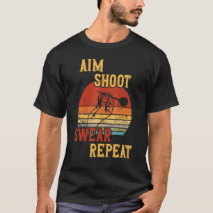 T-shirt Viser Tirer Jurer Répéter Fléchettes