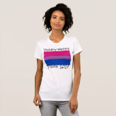 T-shirt Visibilité Matters, Drapeau de la fierté bisexuell (Devant entier)