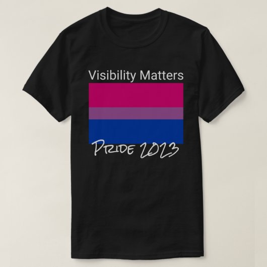 T-shirt Visibilité Matters, Drapeau de la fierté bisexuell (Design devant)