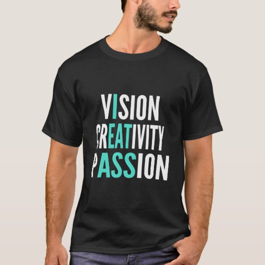 T-shirt Vision Creativity Passion (Devant)