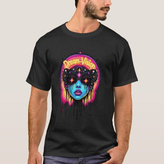 T-shirt Vision dynamique du rêve psychédélique avec Trippy (Devant)