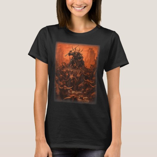 T-shirt Visions de l'enfer Satan Devils Démons Monster Ske (Devant)