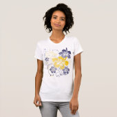 T-shirt Visions tropicales (en bleu) (Devant entier)