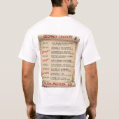T-shirt Visite de Chaucer "Feudalpalooza" 1392 (la lumière (Dos)