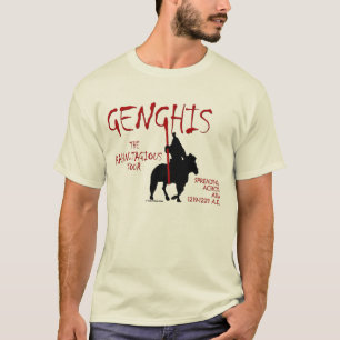 T-shirt Visite de Genghis "Kahn-tagious" (la lumière des