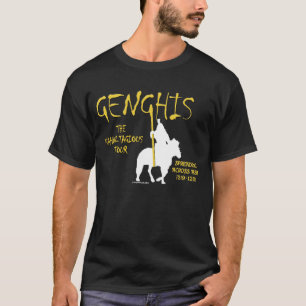 T-shirt Visite de Genghis "Kahn-tagious" (l'avant foncé